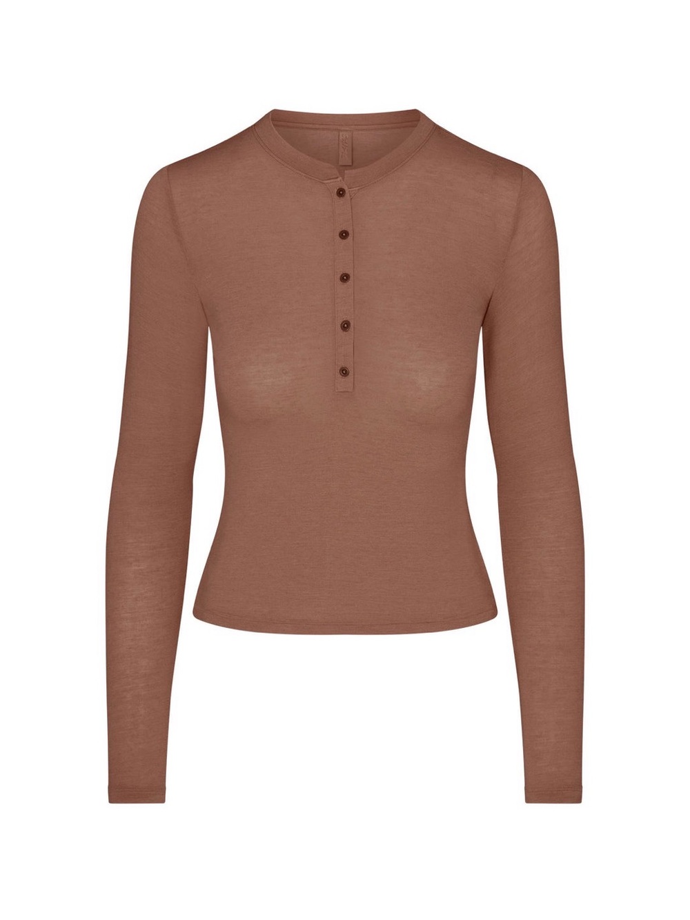 SKIMS SHEER MODAL CREWNECK HENLEY